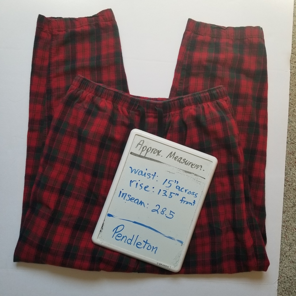 Pendleton red plaid cotton flannel PJ pants - Picture 4 of 7